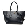 Prada Glace Calf Twin Pocket Double Handle Satchel Secondhand
