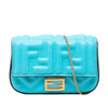 Fendi Nano Zucca Embossed Leather Baguette Charm Secondhand
