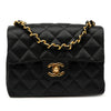 Chanel Mini Square Classic Satin Single Flap Secondhand