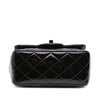 Chanel Mini Square Classic Patent So Black Single Flap Secondhand