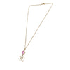 Chanel CC Gold Plated Rhinestone Pendant Necklace Secondhand
