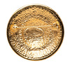 Chanel CC Gold Plated Sunburst Medallion Brooch Secondhand