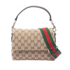 Gucci GG Canvas Web Flap Messenger Bag Secondhand