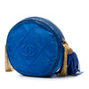 Chanel CC Quilted Satin Tassel Round Shoulder Bag Secondhand