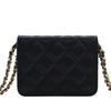 Chanel Quilted Caviar Twist Your Buttons Coin Purse With Chain Secondhand