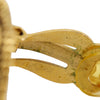 Chanel CC Gold Plated Medallion Clip On Earrings Secondhand