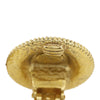 Chanel CC Gold Plated Medallion Clip On Earrings Secondhand