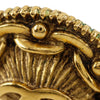 Chanel CC Gold Plated Medallion Clip On Earrings Secondhand