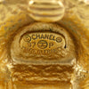 Chanel CC Gold Plated Medallion Clip On Earrings Secondhand