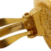Chanel CC Gold Plated Medallion Clip On Earrings Secondhand