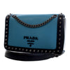 Prada Bicolor Glace Calfskin Studded Crossbody Secondhand