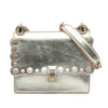 Fendi Small Scalloped Metallic Calfskin Studded Pearl Kan I Crossbody Secondhand