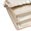 Fendi Small Scalloped Metallic Calfskin Studded Pearl Kan I Crossbody Secondhand
