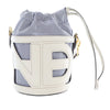 Fendi Mini Leather and Canvas Logo Step Out Bag Secondhand