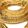 Secondhand Chanel Gold Plated CC Quilted Brooch