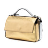 Fendi Micro Bicolor Metallic Leather Flowerland Double Baguette Satchel Secondhand