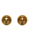 Chanel CC Gold Plated Round Clip On Earrings Secondhand