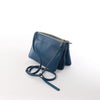 Celine Trio Small Leather Crossbody bag in Blue Secondhand
