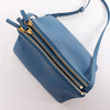 Celine Trio Small Leather Crossbody bag in Blue Secondhand