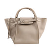 CELINE Big Bag Small Grained Leather 2way Handbag in Greige Secondhand