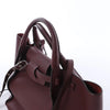 CELINE Big Bag Small Leather 2way Handbag in Burgundy Secondhand