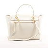CELINE Belt Bag Grained Leather Mini 2Way Handbag in White Secondhand