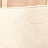 Celine Cabas Phantom Medium Leather Shoulder Bag in White Secondhand