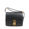Celine Classic Box Small Leather Shoulder Bag in Black Secondhand