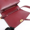 Celine Classic Box Small Leather Shoulder Bag in Burgundy Secondhand