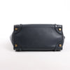 Celine Luggage Micro Leather Handbag in Navy Blue Secondhand