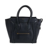 Celine Luggage Micro Leather Handbag in Navy Blue Secondhand