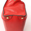 CELINE Luggage Micro Leather Handbag in Red Secondhand