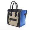 Celine Luggage Mini Leather Tri-Color Handbag in Blue x Beige x Black Secondhand