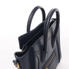 CELINE Nano Luggage Leather 2Way Handbag in Navy Blue Secondhand