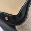 Celine Luggage Large Canvas & Leather Handbag in Beige x Black Secondhand