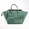 CELINE Luggage Phantom Small Leather Handbag in Green Secondhand