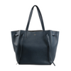 Celine Cabas Phantom Small Leather Shoulder Bag in Navy Blue Secondhand