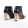 Celine Phoebe Leather x Metal Heel Ankle Boots in Black, Size 38 EU Secondhand