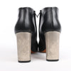 Celine Phoebe Leather x Metal Heel Ankle Boots in Black, Size 38 EU Secondhand