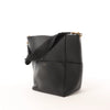 CELINE Seau Sangle Bucket Leather Shoulder Bag in Black Secondhand