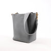 CELINE Seau Sangle Bucket Mini Leather Shoulder Bag in Gray Secondhand