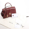 Celine Sac 16 Medium Smooth Leather 2Way Handbag in Burgundy Secondhand