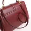 Celine Sac 16 Medium Smooth Leather 2Way Handbag in Burgundy Secondhand