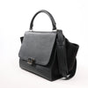 CELINE Trapeze Leather x Suede 2Way Handbag in Black Secondhand