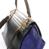 CELINE Trapeze Leather x Suede 2Way Handbag in Brown x Navy Blue x Black Secondhand