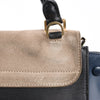 CELINE Trapeze Leather x Suede 2Way Handbag in Black, Navy and Taupe Secondhand