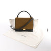 Secondhand CELINE Trapeze Leather x Suede 2Way Handbag in Brown, Black, White