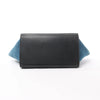 CELINE Trapeze Leather x Suede 2Way Handbag in Blue x Black Secondhand