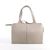 Celine Tri-Fold Leather Shoulder Bag in Greige Secondhand
