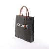 Celine Triomphe Vertical Cabas Large PVC x Leather Handbag in Black x Brown Secondhand